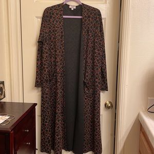 Lularoe cardigan multi color black